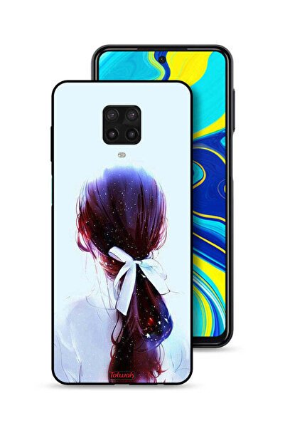 Tolwak غطاء حماية لهاتف شاومي ريدمي نوت 9 برو، ربطة شعر مع رباط شعر، فن فتاة