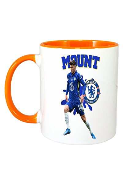 INOVATIX Εξατομικευμένη Λευκή Κούπα, Mound Chelsea, Πορτοκαλί Λαβή και Εσωτερ...