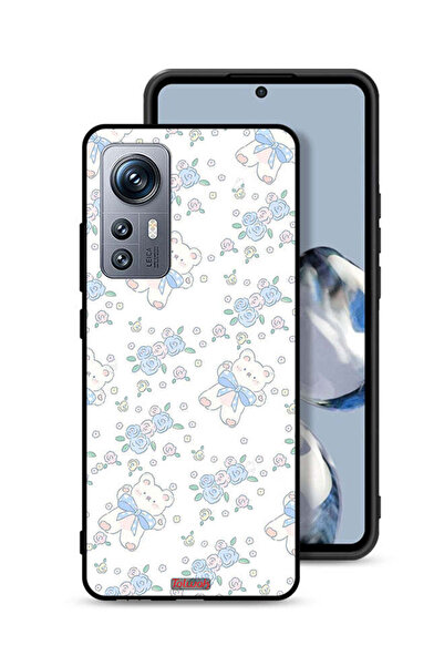 Tolwak غطاء حماية لهاتف Xiaomi 12S مع أيقونة دب تيدي لطيف وزهور