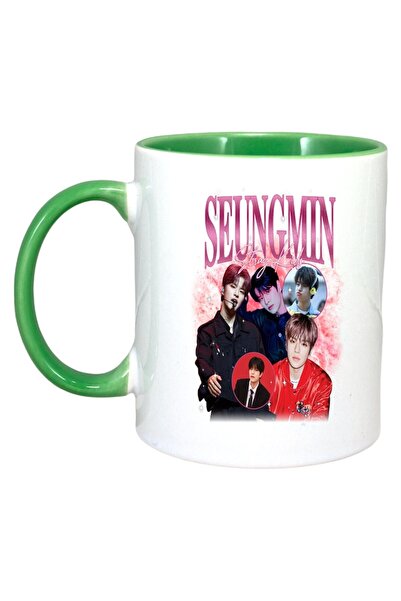 INOVATIX Cana Alba Personalizata, Formatia/trupa Seugmin, Maner Si Interior Verde, ®. 330ml