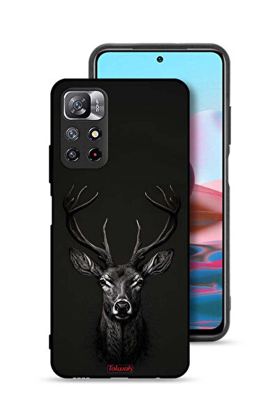 Tolwak غطاء حماية لهاتف شاومي ريدمي نوت 11 4G برسومات غزال رقمية