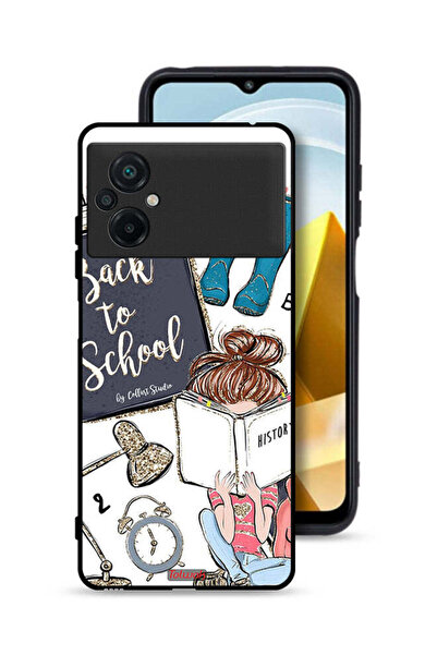 Tolwak غطاء حماية لهاتف Xiaomi Poco M5 4G بطبعة فتاة مدرسية تقرأ التاريخ