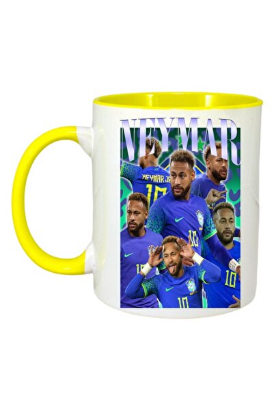 INOVATIX Cana Alba Personalizata, Neymar 10 Blue, Maner Si Interior Galben, ®...