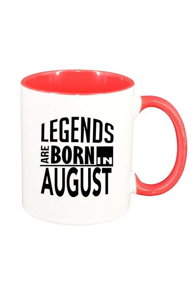 INOVATIX Personalized white mug, Legend, red interior, D81, INOVATIX®. 330ml