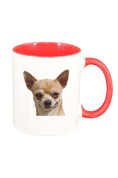 INOVATIX Cana alba personalizata, Caine, interior rosu, D183, INOVATIX®. 330ml