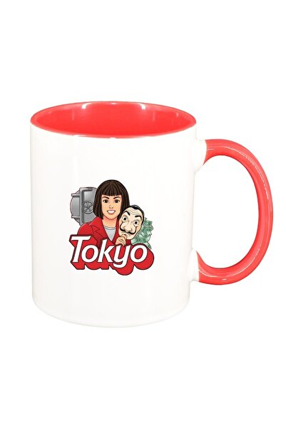 INOVATIX Cana alba personalizata, La Casa De Papel, interior rosu, D1496, INO...