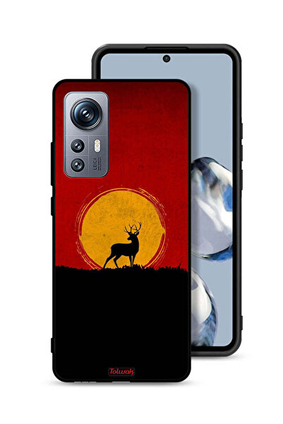 Tolwak غطاء حماية لهاتف Xiaomi 12S بتصميم غزال وقمر