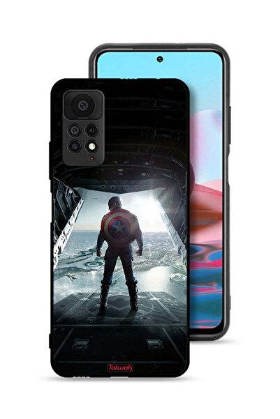 Tolwak غطاء حماية لهاتف شاومي ريدمي نوت 11 برو 5G، شاشة بورتريه، كابتن أمريكا