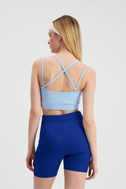 boutich Women's Back Cross Strap Crop Bluz