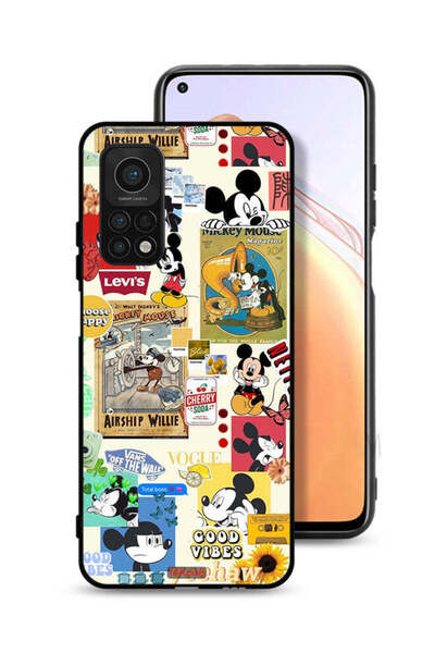 Tolwak غطاء حماية لهاتف شاومي مي 10 تي برو 5 جي مع ملصقات ورسومات سعيدة