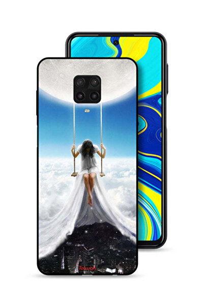 Tolwak غطاء حماية لهاتف شاومي ريدمي نوت 9 برو، رسمة مدينة الغيوم والقمر