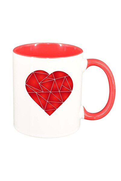 INOVATIX Cana alba personalizata, Love, interior rosu, D383, INOVATIX®. 330ml