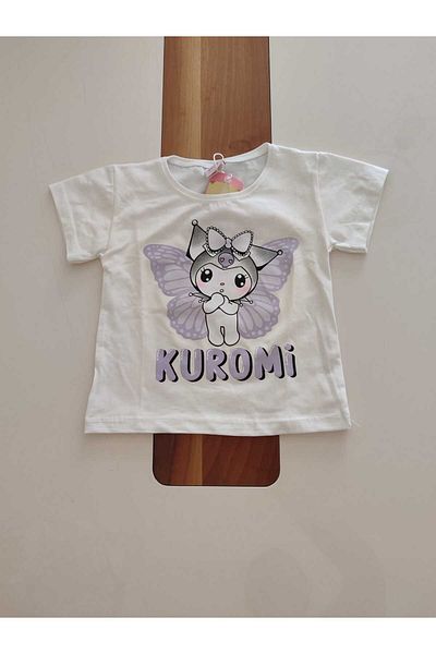 pembe life kids Girl's Cotton Shorts with Kuromi Printed Bottom Top Summer 2-Piece Set