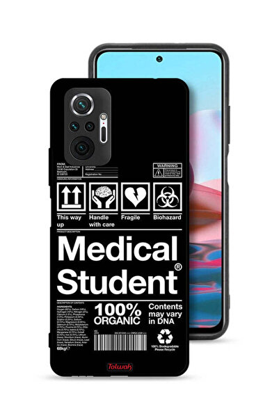 Tolwak غطاء حماية لهاتف شاومي ريدمي نوت 10 برو 4G، ملصق طالب الطب
