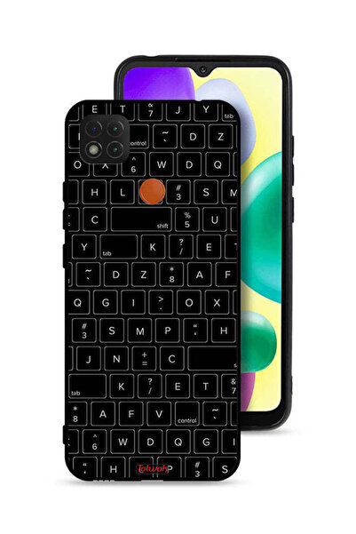 Tolwak غطاء حماية لهاتف Xiaomi Redmi 10A بنمط مفاتيح لوحة المفاتيح العشوائية