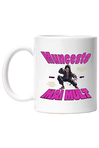 INOVATIX Cana alba personalizata, Fata Stil Stradal Hip Hop Motivational Munc...