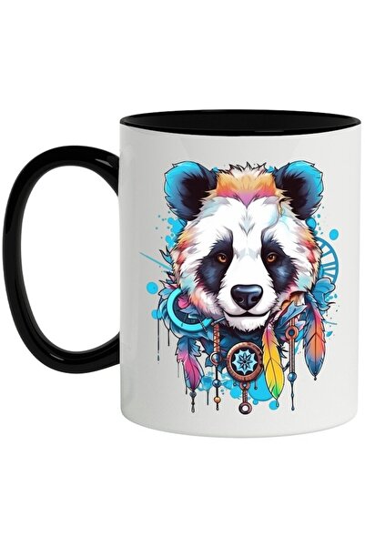 INOVATIX Cana alba personalizata, Panda, Pene, Pandantiv, Hippie, Spirit, cu ...