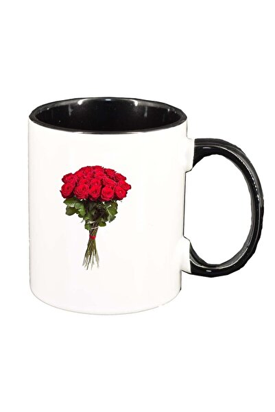 INOVATIX Cana alba personalizata, Rose, interior negru, D363, INOVATIX®. 330ml