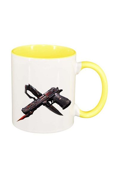 INOVATIX Personalized white mug, Legend, yellow interior, D78, INOVATIX®. 330ml