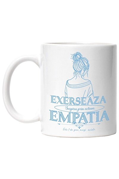 INOVATIX Cana alba personalizata, Exerseaza Empatia - Inspira prin Actiuni, I...