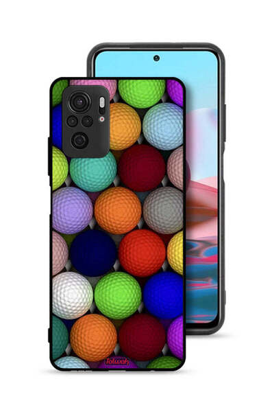 Tolwak Xiaomi Redmi Note 10S Protective Case Cover Balls Abstract Art