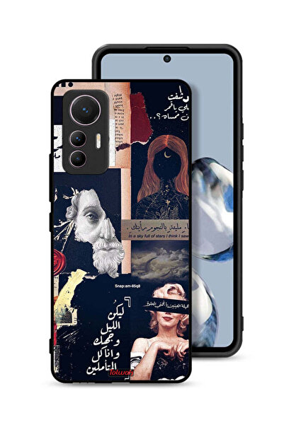 Tolwak غطاء حماية لهاتف شاومي 12 لايت بعبارات عربية ووجوه مقطوعة