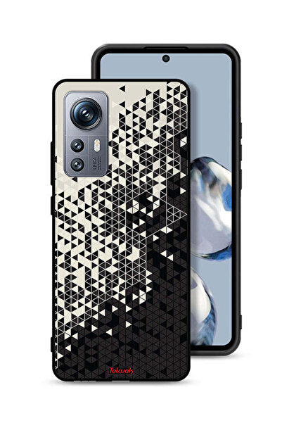 Tolwak غطاء حماية لهاتف Xiaomi 12S بنمط مثلث فني رقمي