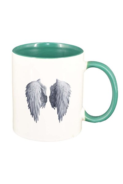 INOVATIX Cana alba personalizata, Inger, interior verde, D238, INOVATIX®. 330ml