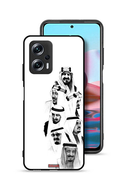 Tolwak غطاء حماية لهاتف شاومي ريدمي نوت 11تي برو بلس 5جي، رسم ملوك السعودية، أبيض وأسود