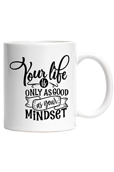 INOVATIX Персонализирана бяла чаша, Животът ви е толкова добър, колкото е хуб...