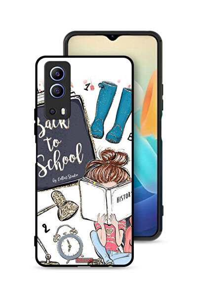 Tolwak غطاء حماية لهاتف Vivo Y72 5G بطبعة فتاة العودة إلى المدرسة تقرأ التاريخ