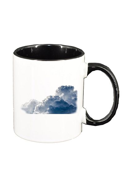 INOVATIX Personalized white mug, Cloud, black interior, D226, INOVATIX®. 330ml