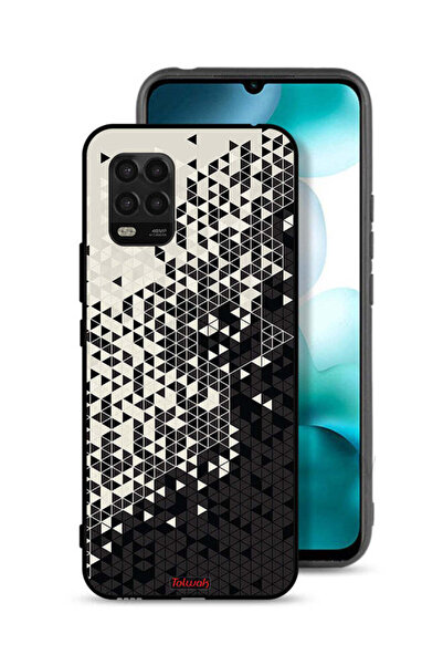 Tolwak غطاء حماية لهاتف شاومي مي 10 لايت 5G بنمط مثلث فني رقمي
