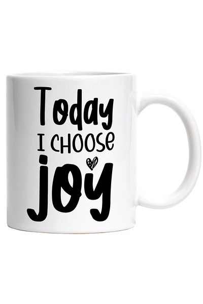 INOVATIX Personalized white mug, Today I choose joy - kindness smile, INOVATIX®. 330ml