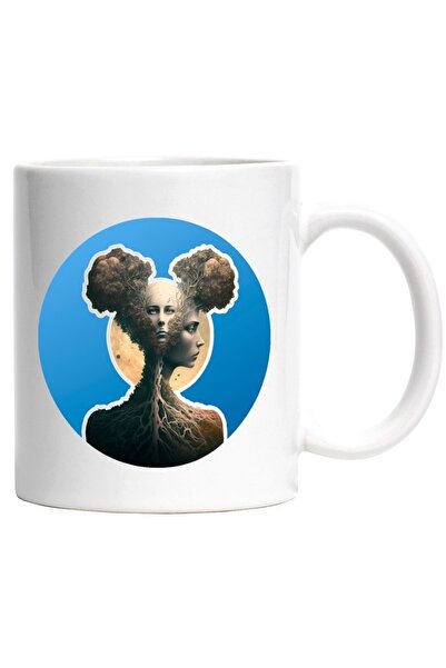 INOVATIX Cana alba personalizata, Copac, Protret, Luna, Fantasy, Radacini, IN...