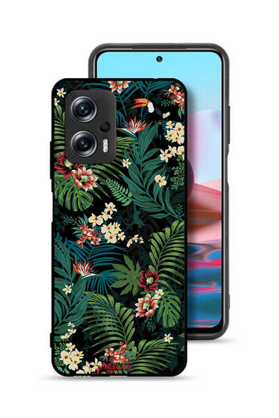 Tolwak غطاء حماية لهاتف شاومي ريدمي نوت 11T برو 5G بنقشة أوراق استوائية