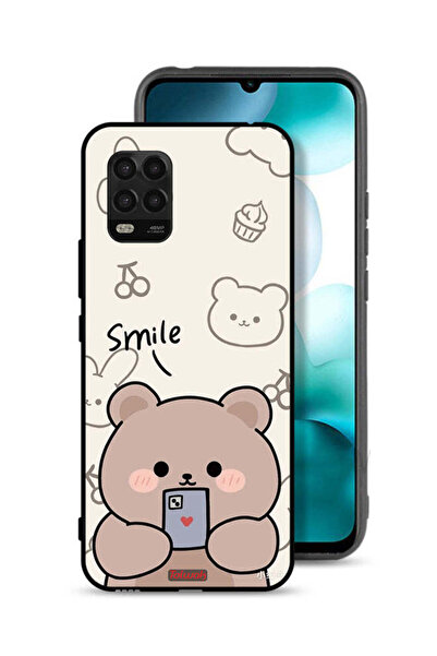 Tolwak غطاء حماية لهاتف شاومي مي 10 لايت 5G برسومات الدب المبتسم