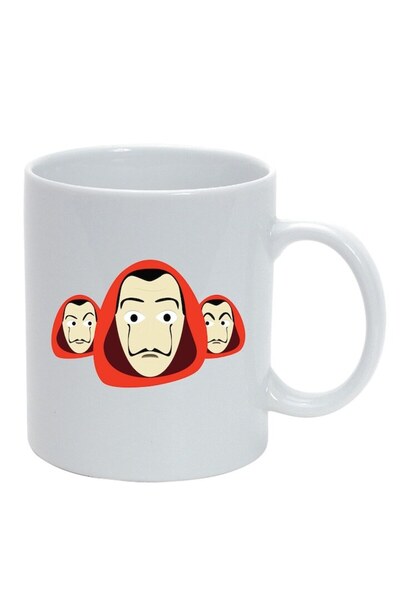 INOVATIX Baston alb personalizat, Casa de Hârtie, alb, D1482, INOVATIX®. 330ml