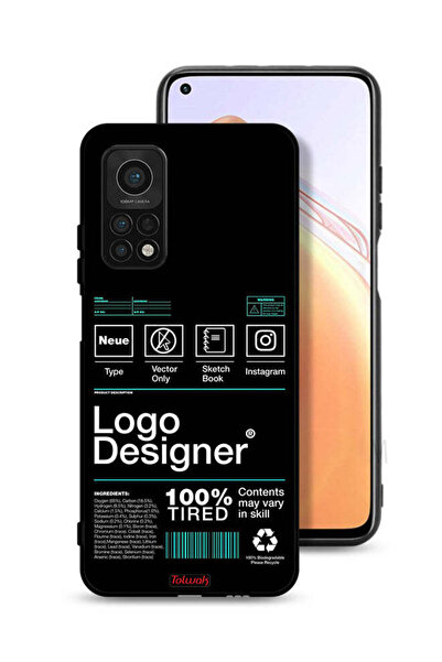 Tolwak غطاء حماية لهاتف Xiaomi Mi 10T Pro 5G ملصق شعار مصمم