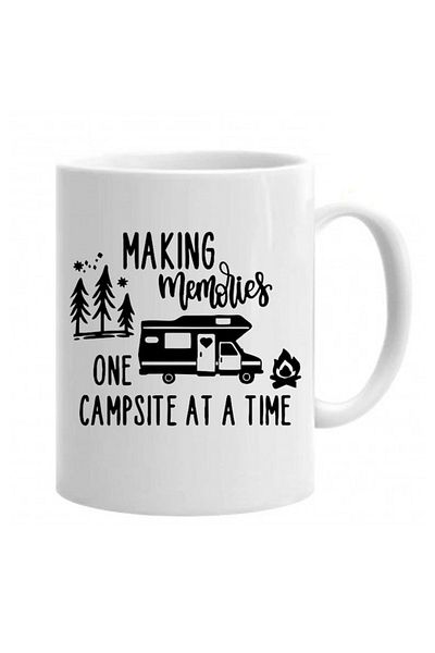 INOVATIX Personalized white mug, personalized campers making memories, 350 ml, INOVATIX®. 330ml
