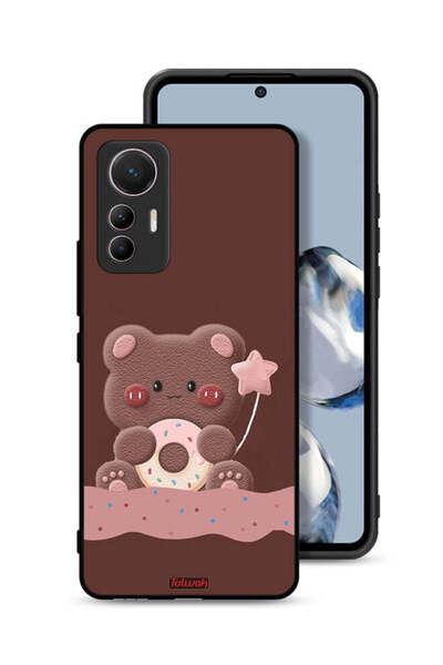 Tolwak غطاء حماية لهاتف شاومي 12 لايت بتصميم دب الدونات