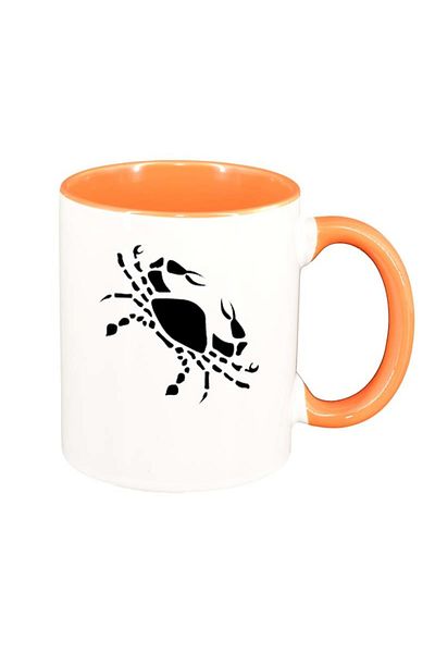INOVATIX Personalized white mug, Zodiac sign, orange interior, D153, INOVATIX®. 330ml