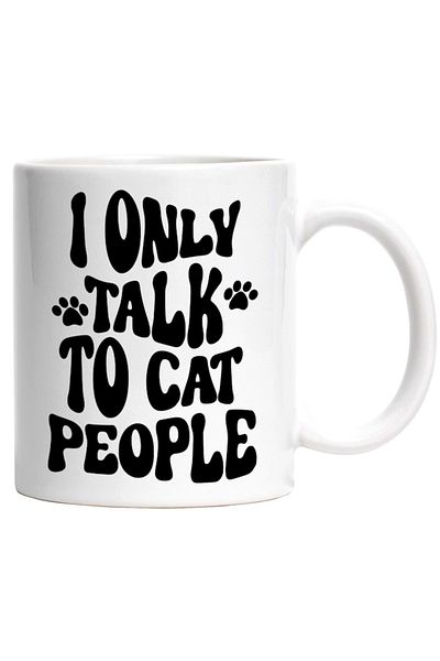 INOVATIX Personalized white mug, paws for those who only talk to cat people, INOVATIX®. 330ml