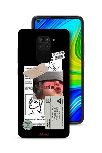 Tolwak غطاء حماية لهاتف شاومي ريدمي نوت 9 بملصق لطيف