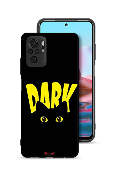 Tolwak Xiaomi Redmi Note 10S Protective Case Cover Dark Cat
