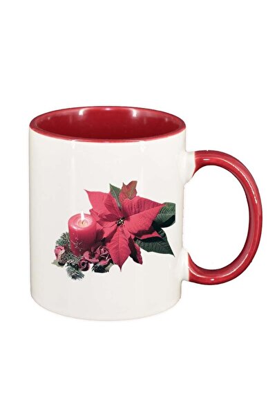 INOVATIX Cana alba personalizata, Craciun, interior rosu, D174, INOVATIX®. 330ml