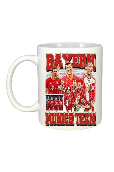 INOVATIX Cana Alba Personalizata, Bayern Munich Best Team, Maner Si Interior Alb, ®. 330ml