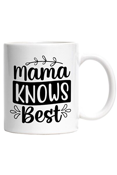 INOVATIX Εξατομικευμένη λευκή κούπα, αγγλική επιγραφή Mama knows best - η μαμ...
