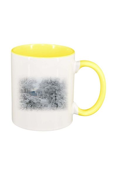 INOVATIX Personalized white mug, Picture, yellow interior, D257, INOVATIX®. 330ml