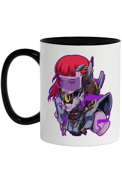 INOVATIX Cana alba personalizata, Robot, Tun, Arma, Android, SF, cu Maner Neg...